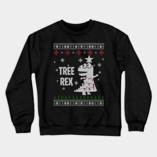 Tree Rex With Christmas Light Crewneck Sweatshirt